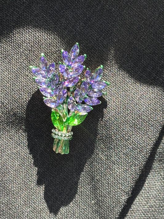 Brosche Lavendel