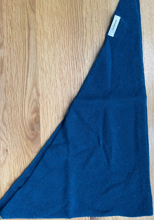 Dreieckstuch aus 100 % Wolle - Petrol