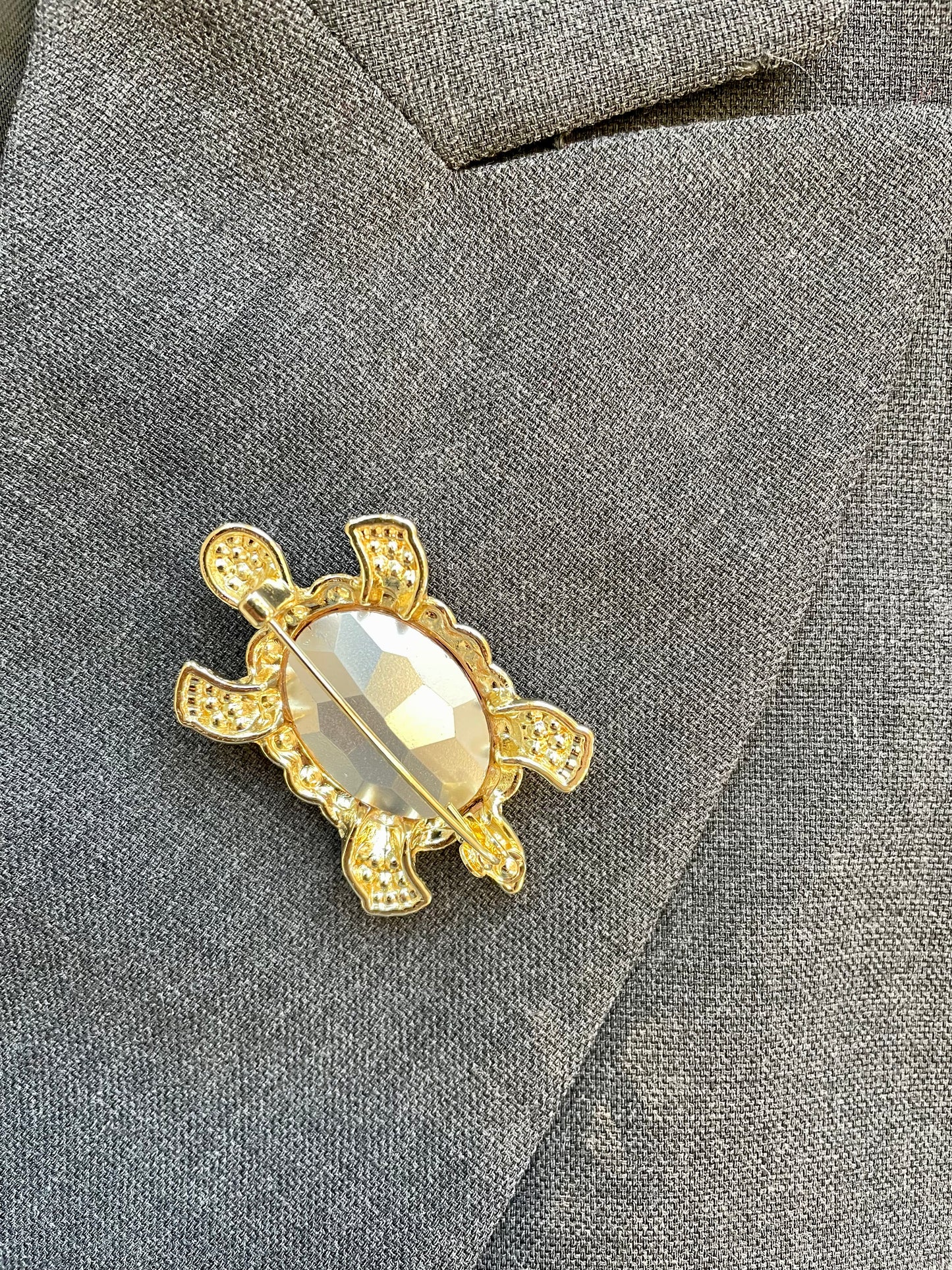 Brosche Schildkröte rosa