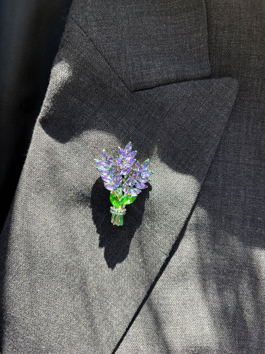Brosche Lavendel