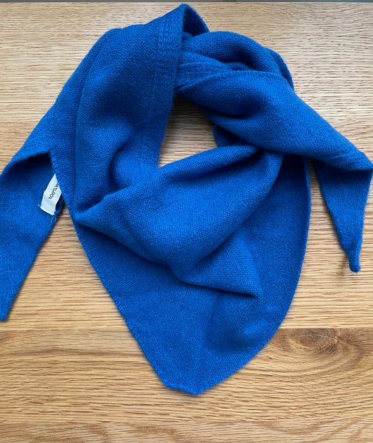 Dreieckstuch aus 100 % Wolle - Königsblau