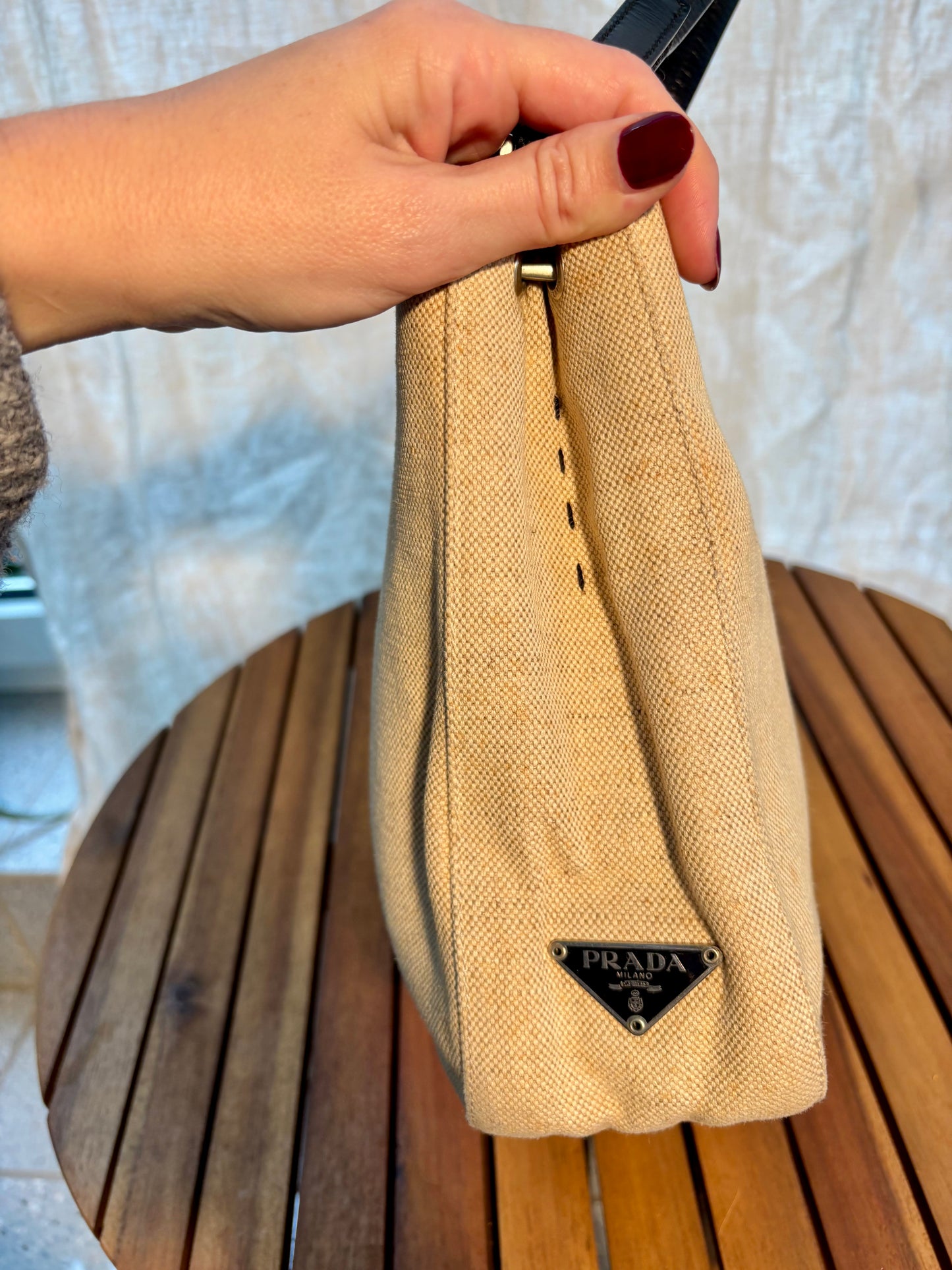 Prada Handtasche beige