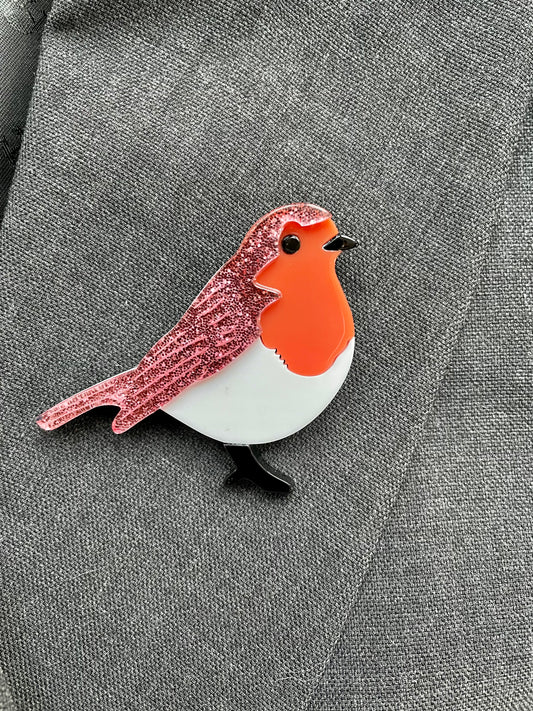 Brosche Rotkehlchen