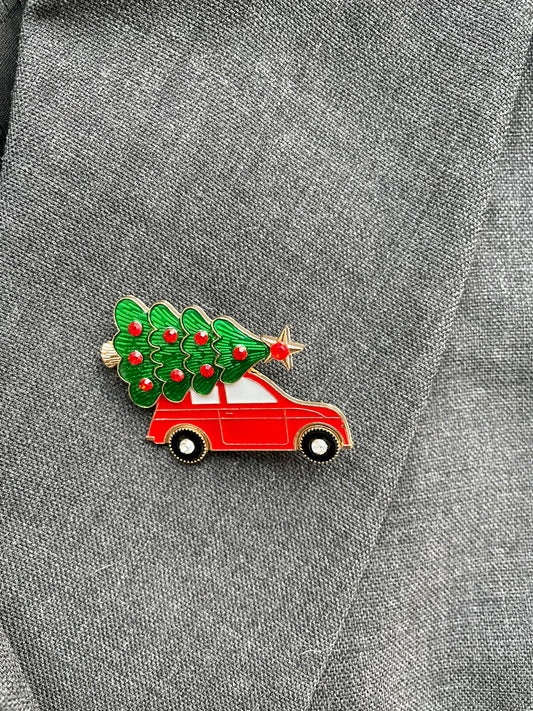 Weihnachtliche Brosche