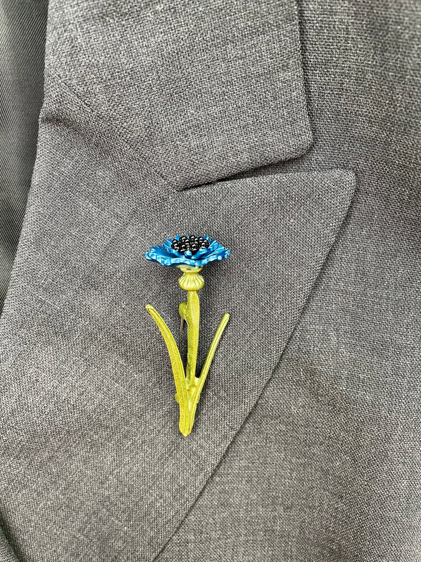 Brosche Kornblume