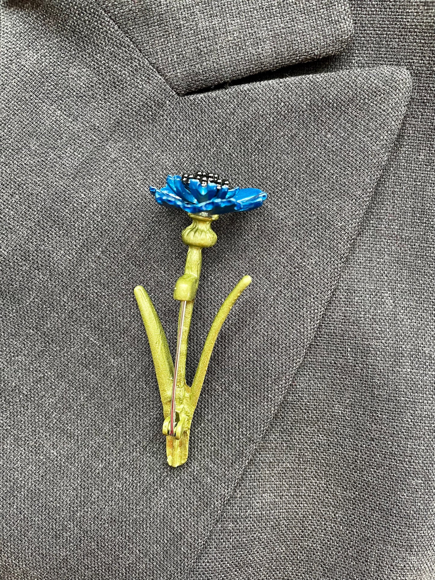 Brosche Kornblume
