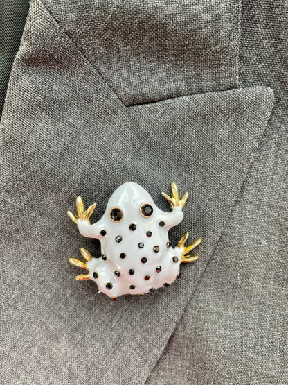 Brosche Frosch