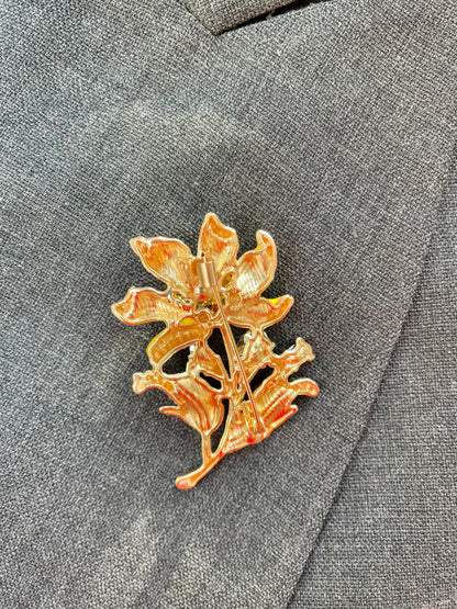 Brosche Blume gelb
